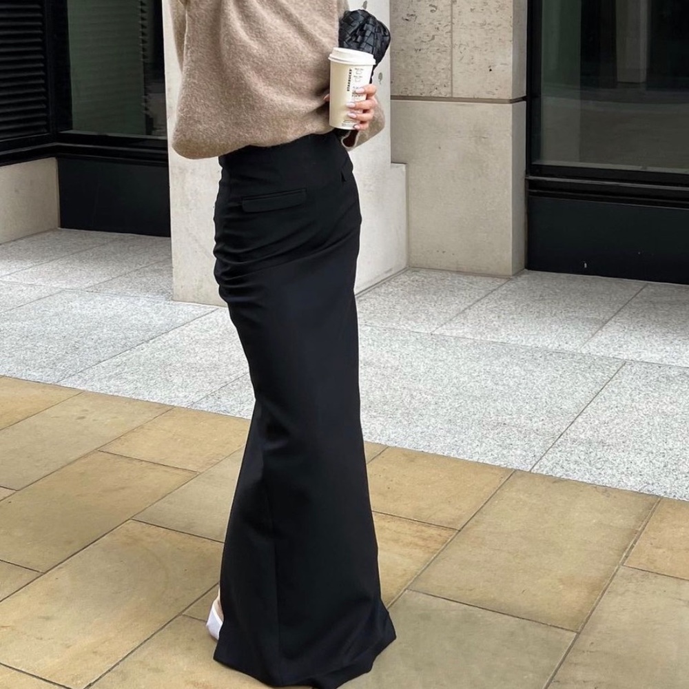 Zara Black Maxi Pencil Skirt Limited edition